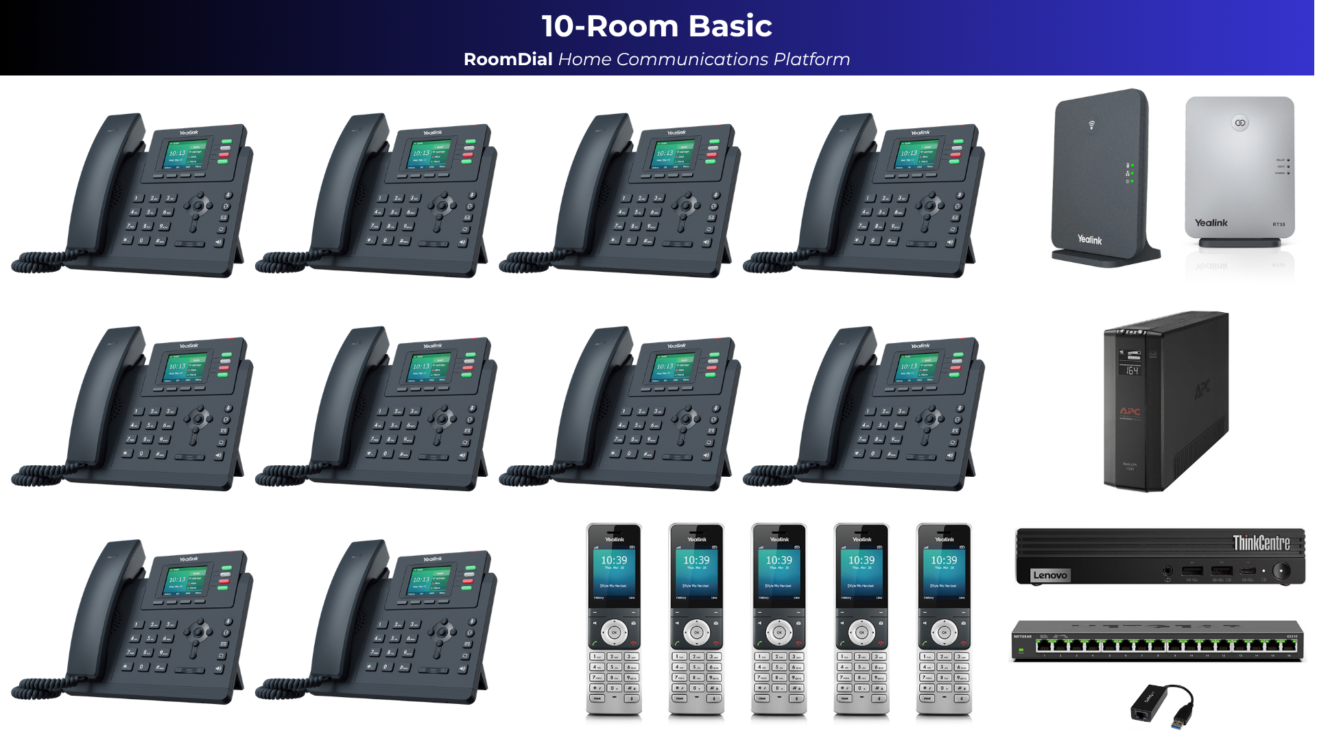 RoomDial 10-Room Basic Home Communications System