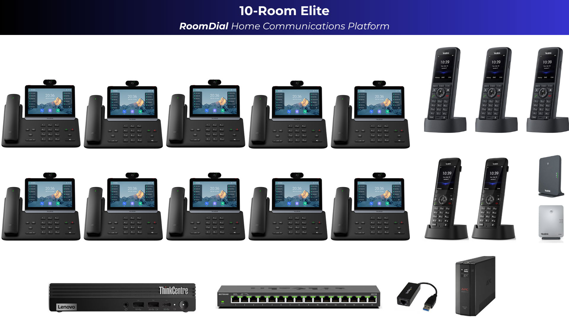 RoomDial 10-Room Elite Home Communications System