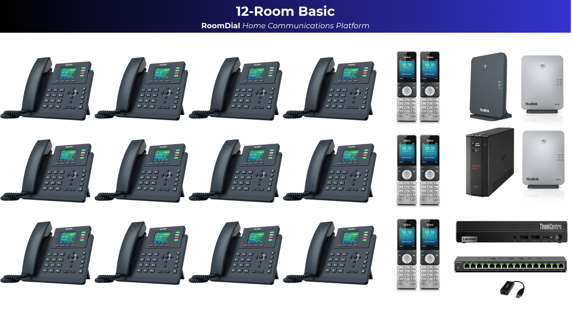 RoomDial 12-Room Basic Home Communications System