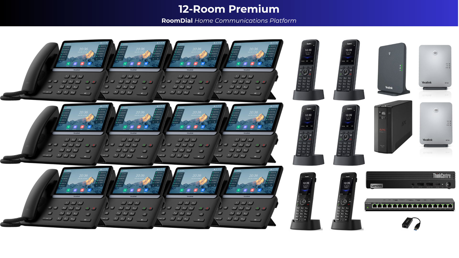 RoomDial 12-Room Premium Home Communications System