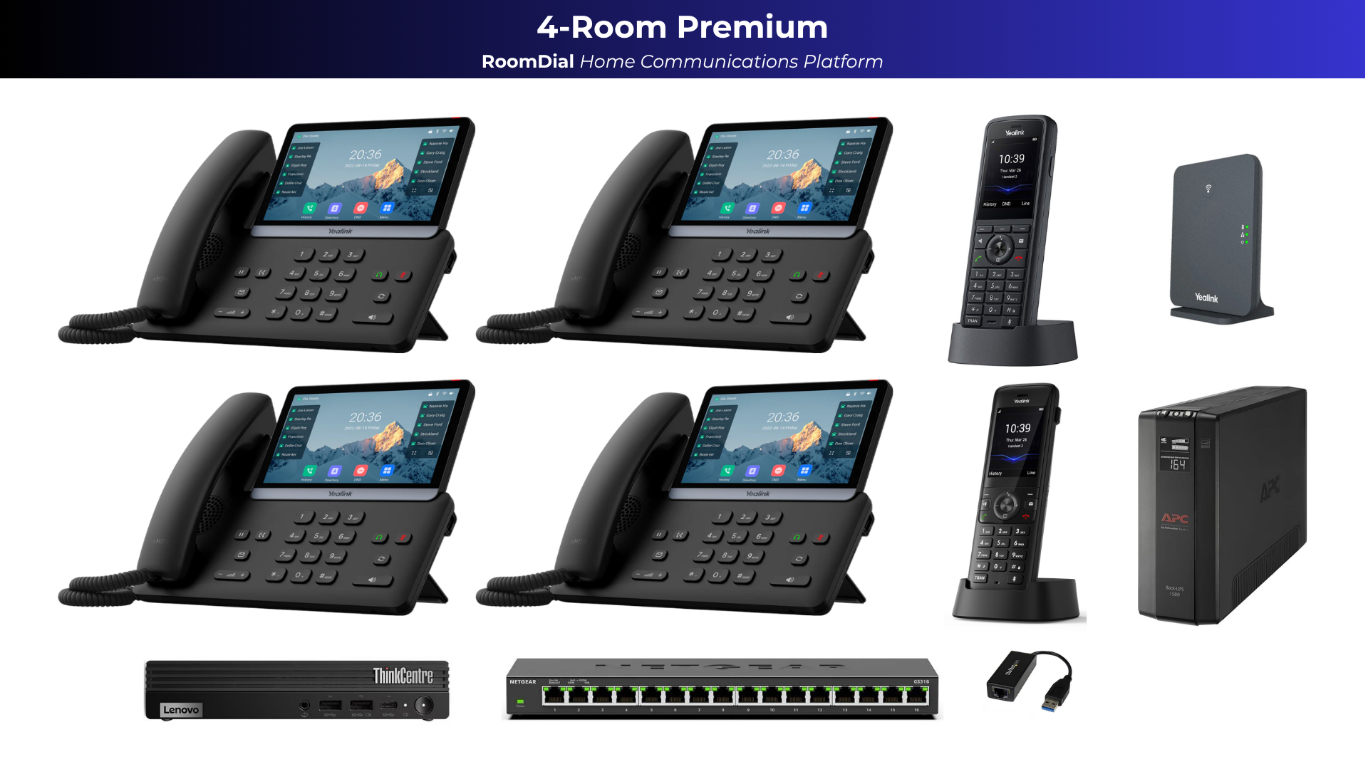 RoomDial 4-Room Premium Home Communications System