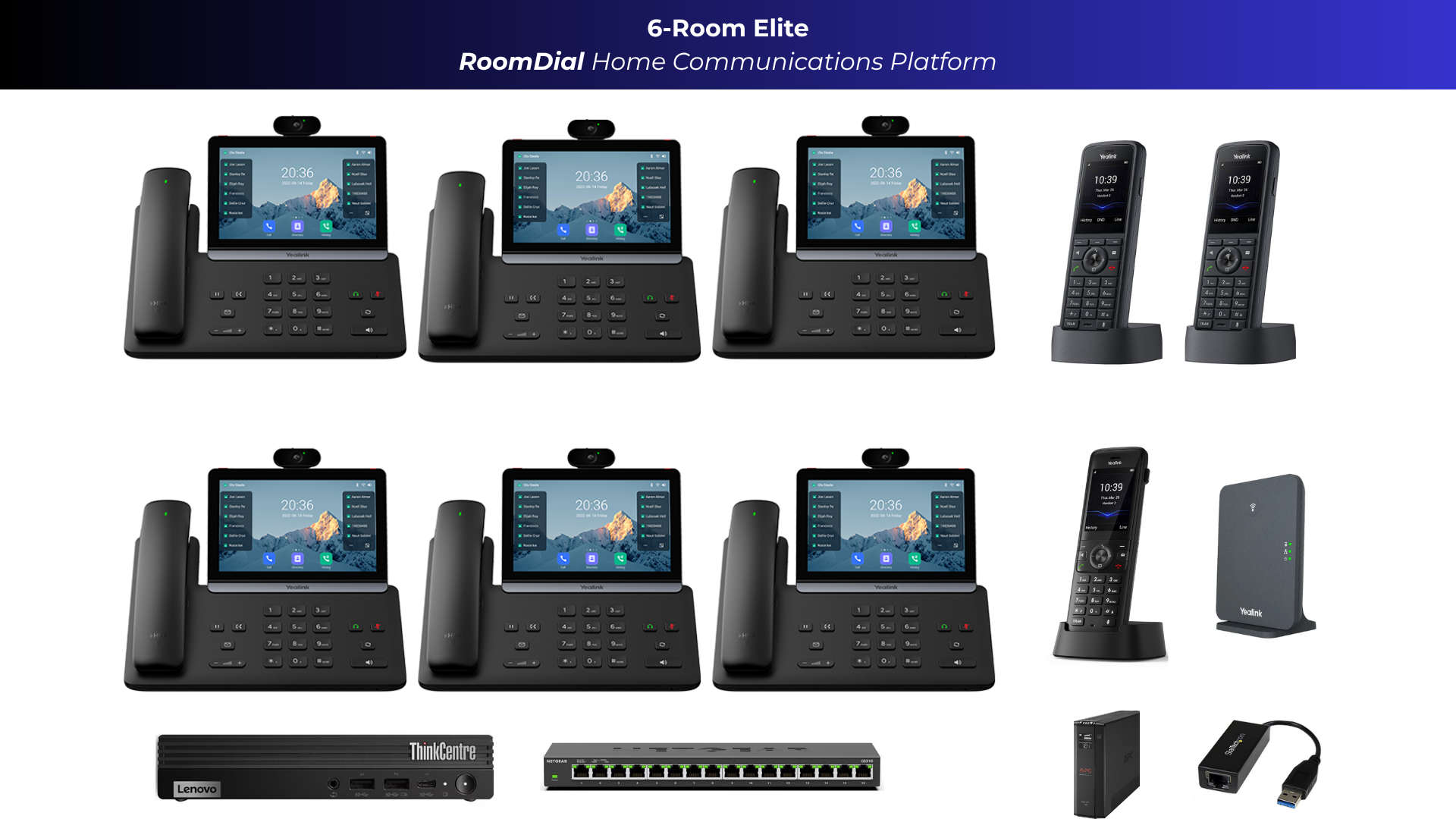 RoomDial 6-Room Elite Home Communications System