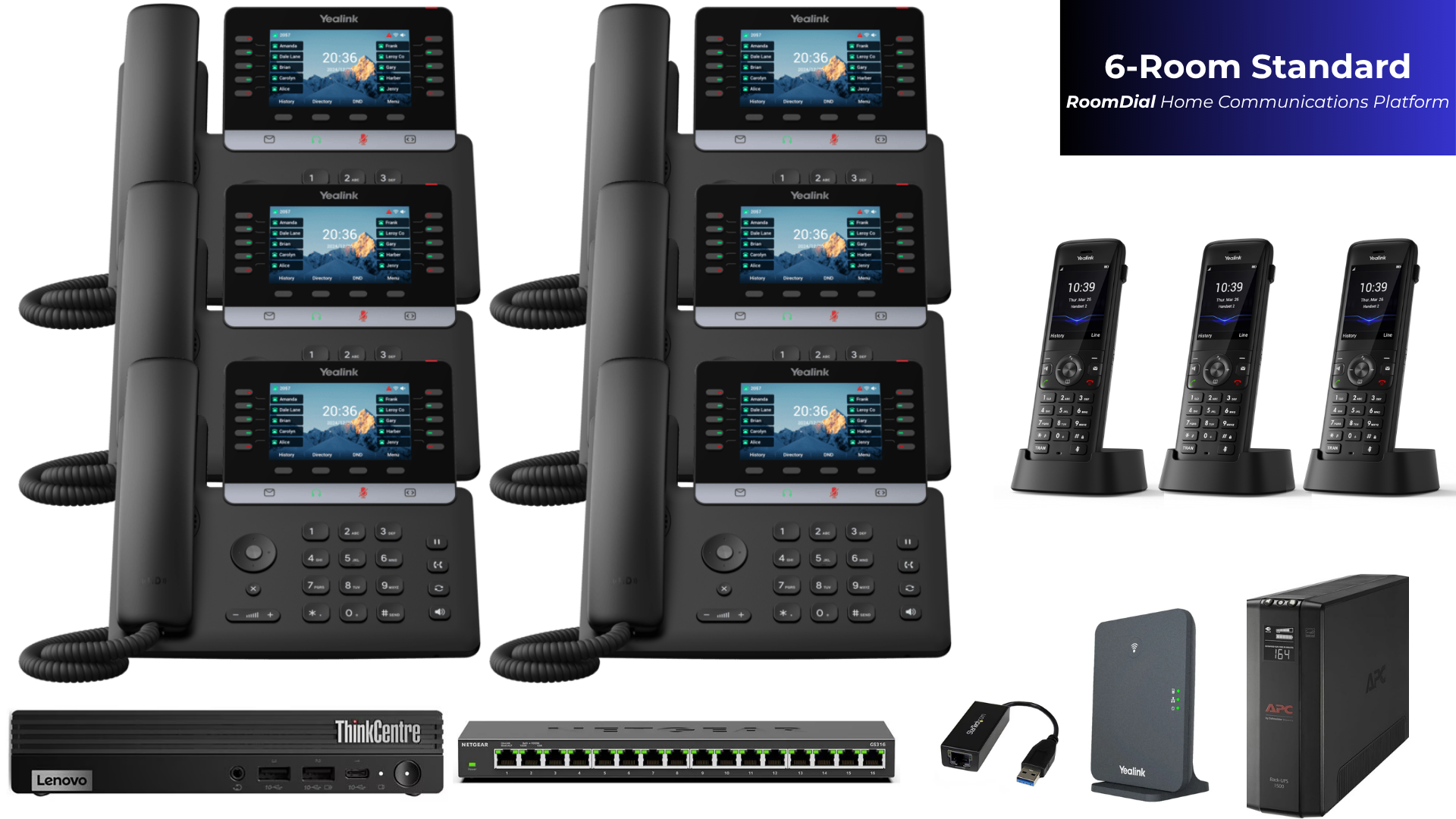 RoomDial 6-Room Standard Home Communications System