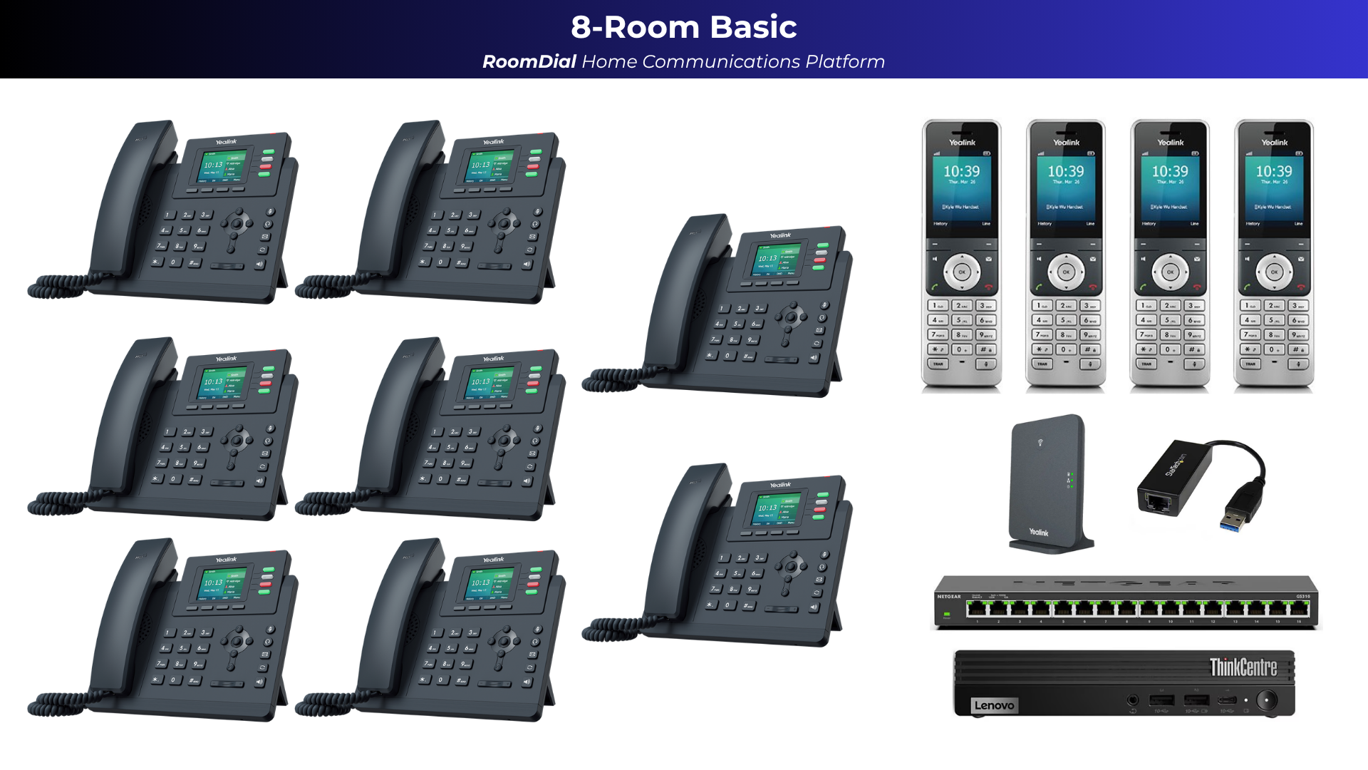 RoomDial 8-Room Basic Home Communications System