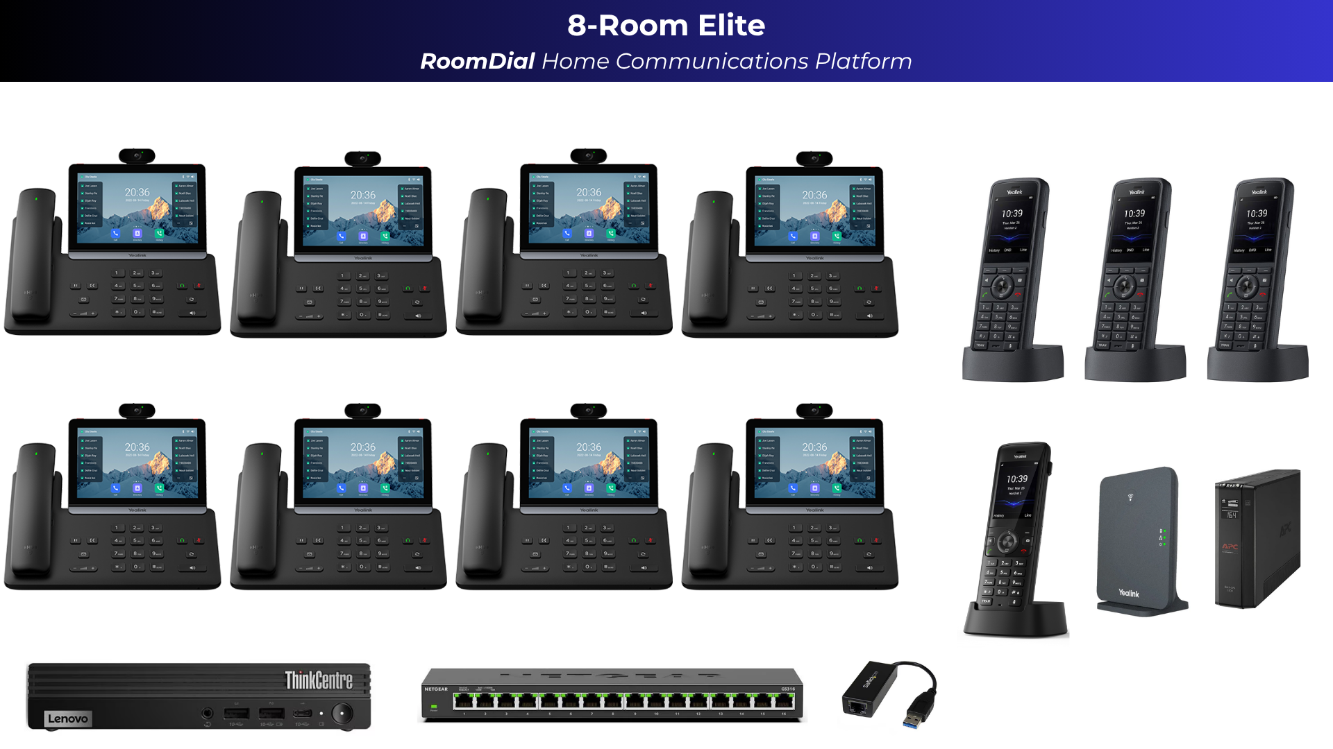 RoomDial 8-Room Elite Home Communications System